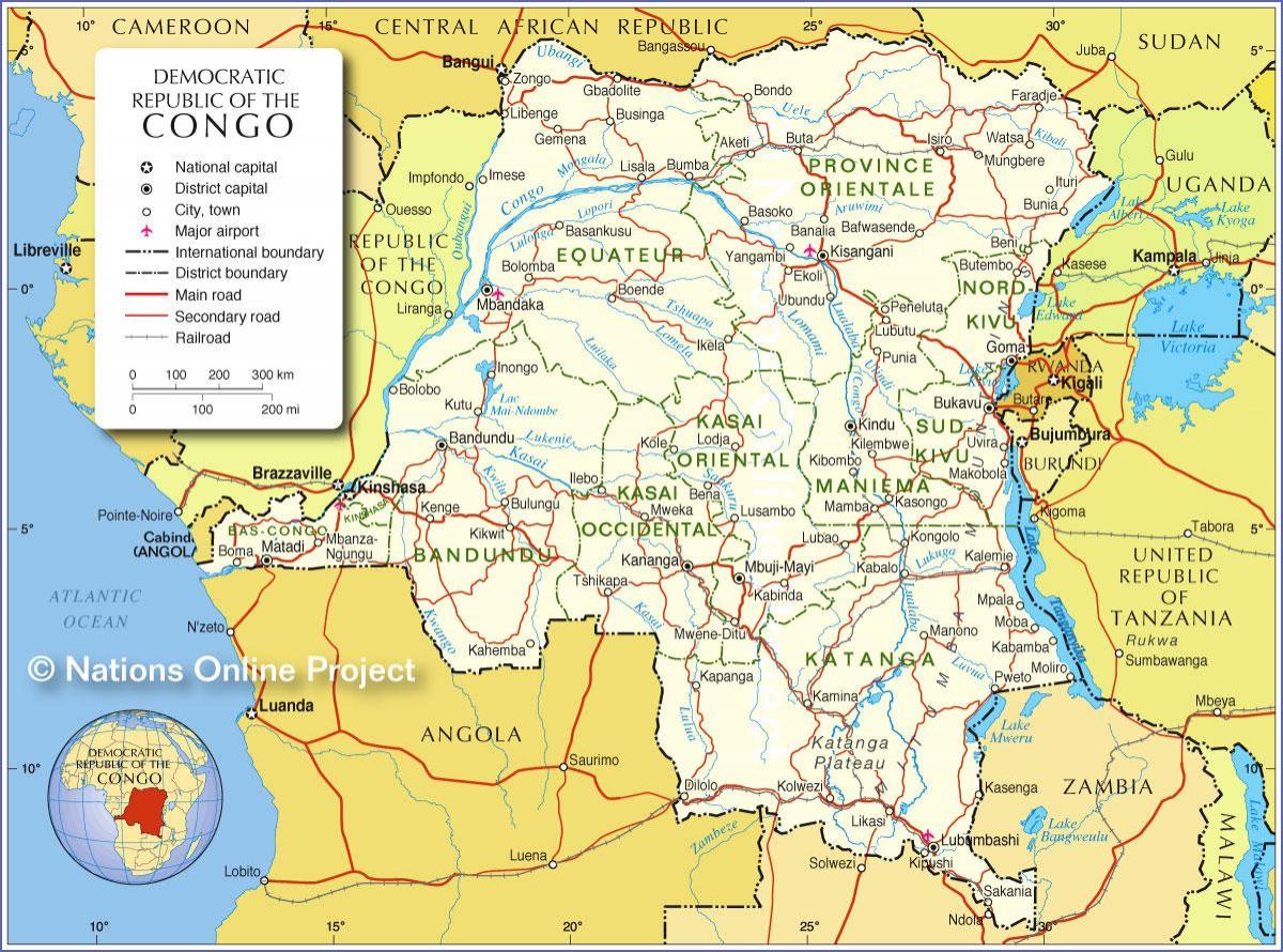 peta republik demokratik kongo
