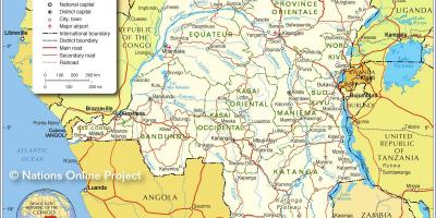 Peta republik demokratik kongo